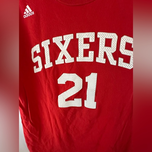 Philadelphia Seventy-Sixers NBA basketball 🏀 team shirt. Joel Embiid 21! Medium - Picture 3 of 5